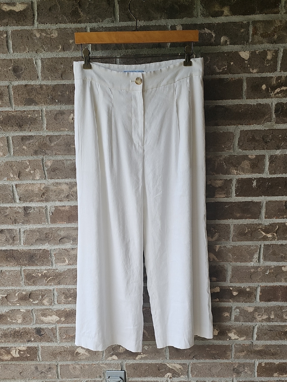 ANTONIO MELANI White Wide-Leg High-Rise Pants